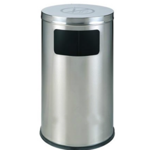 Thùng rác inox tròn cấm hút thuốc Ø38