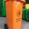 Thùng rác nhựa HDPE 120L màu cam