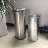 Thùng rác inox tròn nắp lật Ø48