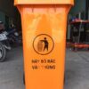 Thùng rác nhựa HDPE 240L màu cam